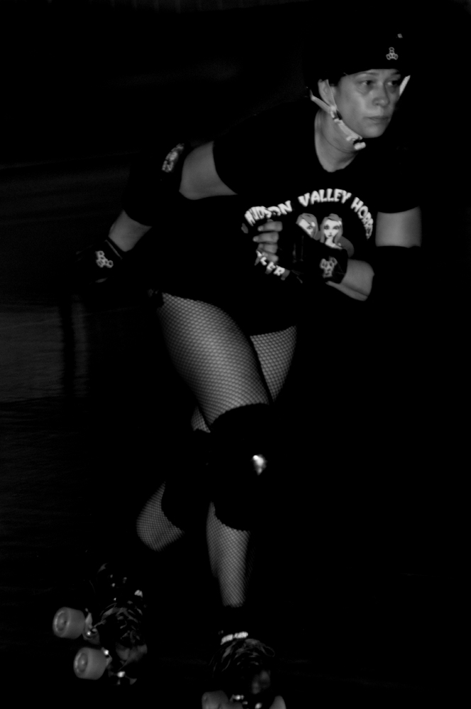Blessed Beotch Action Blessed Be-Otch roller derby skater action shot