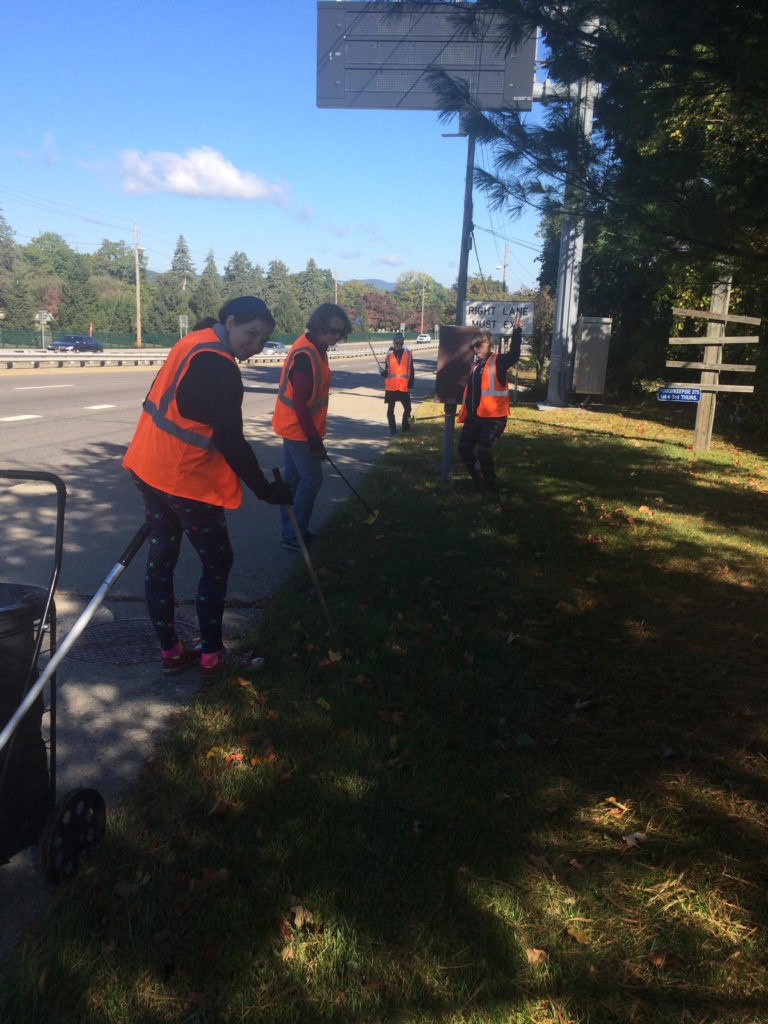 The Horrors cleaning up garbage on the highway they adopted